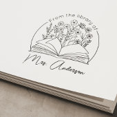 Klassenzimmer "Aus der Bibliothek" Blumenkohl-Buch Permastempel