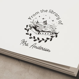 Klassenzimmer "Aus der Bibliothek" Buchzeichen Flo Permastempel