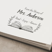 Klassenzimmer "Aus der Bibliothek" Buchzeichen Permastempel