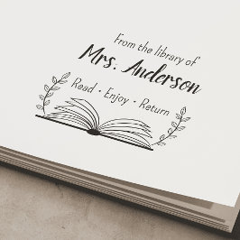 Klassenzimmer "Aus der Bibliothek" Buchzeichen Permastempel