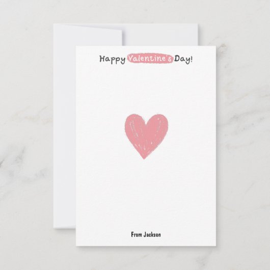 Klassenzimmer Beary Special Valentinstag Mitteilungskarte (Rückseite)