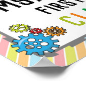 Klassenzimmer Begrüßung im Thema Roboter Poster (Ecke)