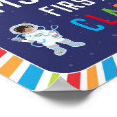 Klassenzimmer Begrüßung im Weltraum-Thema Poster (Ecke)