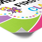 Klassenzimmer Begrüßung Unterschreiben Candy Theme Poster (Ecke)