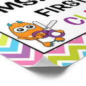Klassenzimmer Begrüßungszeichen im Monster-Thema Poster (Ecke)