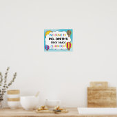 Klassenzimmer Begrüßungszeichen in Heißluftballons Poster (Küche)