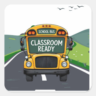 Klassenzimmer bereit - Geschenk zur Lehrererwähnun Quadratischer Aufkleber