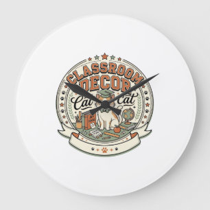Klassenzimmer Dekoration Katze Klassenzimmer Dekor Große Wanduhr
