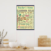 Klassenzimmer für Lehrer - Regel Name hinzufügen Poster (Küche)