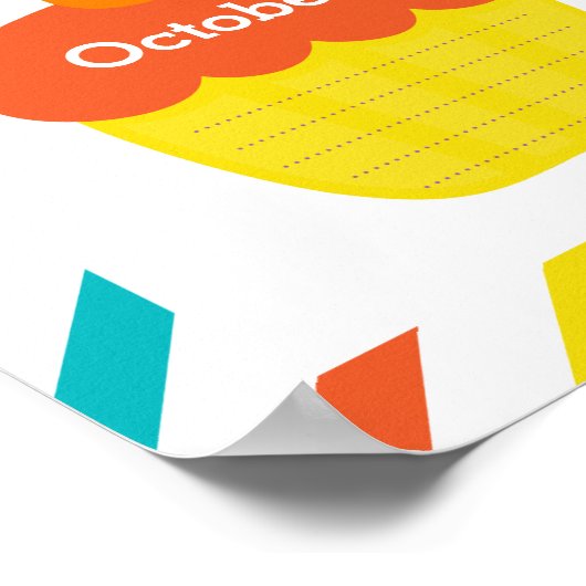 Klassenzimmer Geburtstagskartenplakat Poster (Ecke)