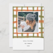 Klassenzimmer Kariert Urlaubsfotokarte | A Feiertagskarte (Vorderseite)