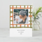 Klassenzimmer Kariert Urlaubsfotokarte | A Feiertagskarte (Stehend Vorderseite)