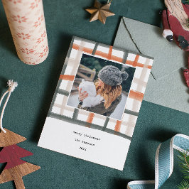 Klassenzimmer Kariert Urlaubsfotokarte | B Feiertagskarte