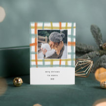 Klassenzimmer Kariert Urlaubsfotokarte | C