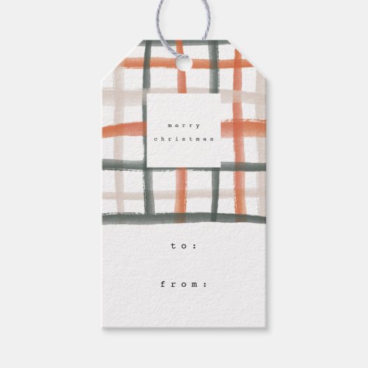 Klassenzimmer Karierte Geschenktasten | B Geschenkanhänger (Vorderseite)