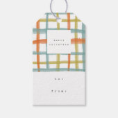 Klassenzimmer Karierte Geschenktasten | C Geschenkanhänger (Vorderseite)