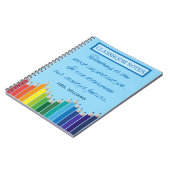 Klassenzimmer merkt schöne Lehrer-Lektions-Planung Notizblock (Linke Seite)