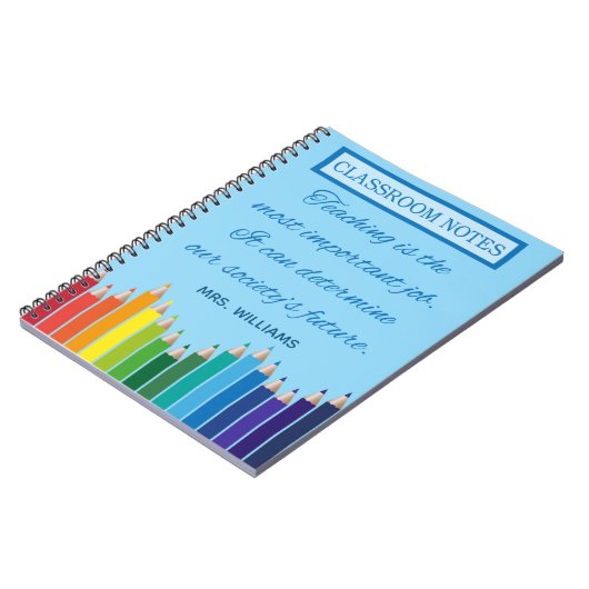 Klassenzimmer merkt schöne Lehrer-Lektions-Planung Notizblock (Linke Seite)