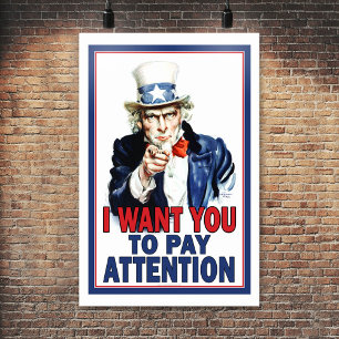 Klassenzimmer-Poster: Ich Woll dir, AUFMERKSAMKEIT Poster