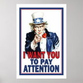 Klassenzimmer-Poster: Ich Woll dir, AUFMERKSAMKEIT Poster (Vorne)