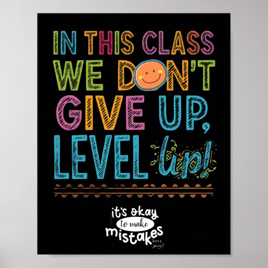 KLASSENZIMMER-POSTER 'LEVEL UP' POSTER (Vorne)