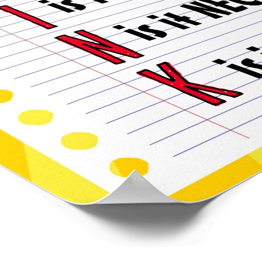 Klassenzimmer Poster Think Poster (Ecke)