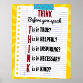 Klassenzimmer Poster Think Poster (Vorne)