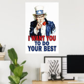 Klassenzimmer-Poster: TUN SIE IHR BESTES Poster (Heimbüro)