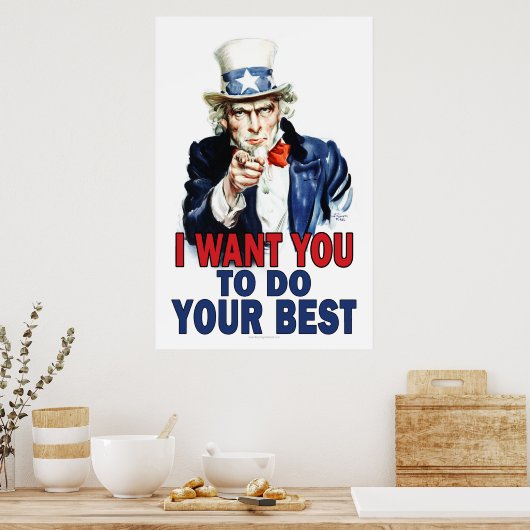 Klassenzimmer-Poster: TUN SIE IHR BESTES Poster (Küche)