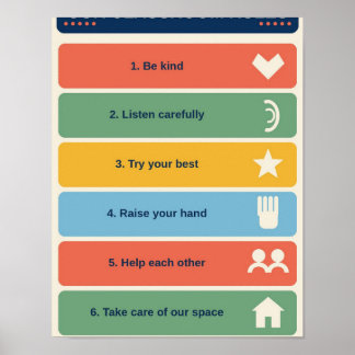 Klassenzimmer-Regel-Chart Poster