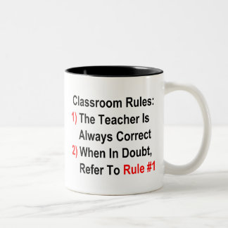 Klassenzimmer-Regeln Zweifarbige Tasse