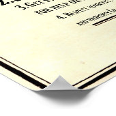 Klassenzimmer regelt Proklamation Erziehungsverord Poster (Ecke)