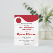 Klassenzimmer / Schule Open House - Red Apple Einladung (Stehend Vorderseite)