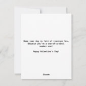 Klassenzimmer Schulkinder Valentine Dinosaurier t- Feiertagskarte (Rückseite)