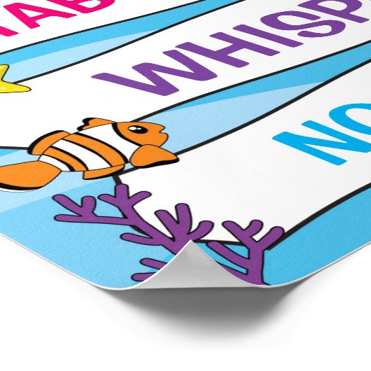 Klassenzimmer-Stimmdiagramm unter dem Thema "Meer" Poster (Ecke)