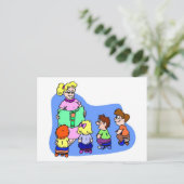 Klassenzimmer Storytime Postkarte (Stehend Vorderseite)