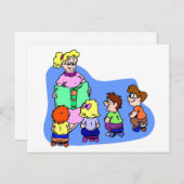 Klassenzimmer Storytime Postkarte (Vorne/Hinten)