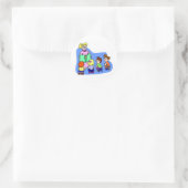 Klassenzimmer Storytime Runder Aufkleber (Tasche)