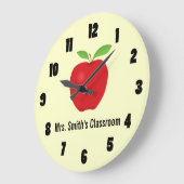 Klassenzimmer-Uhr mit einem Apple Große Wanduhr (Winkel)