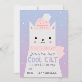 Klassenzimmer Valentine Cool Cat Feiertagskarte