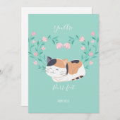 Klassenzimmer Valentine Niedlich Cat Card Dankeskarte (Vorne/Hinten)