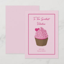 Klassenzimmer Valentines Cupcake-Herzkarte