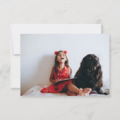 Klassenzimmer Valentines Record Player Fotokarte Dankeskarte (Rückseite)