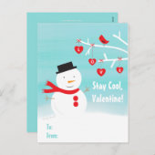 Klassenzimmer-Valentinsgrüße für Feiertagspostkarte (Vorne/Hinten)