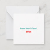 Klassenzimmer Valentinstag Pinguin Herz Mitteilungskarte (Rückseite)