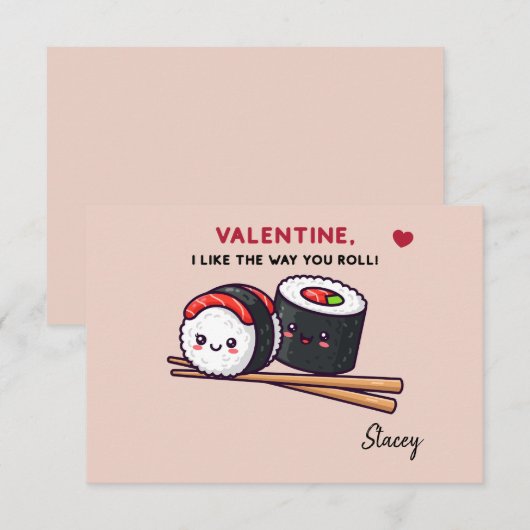 Klassenzimmer-Valentinstag "Sushi, so wie du dich (Vorne/Hinten)