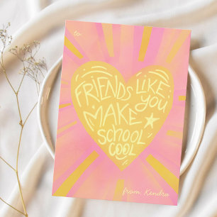 Klassenzimmer Valentinstagskarte für Schulkamerade Feiertagskarte