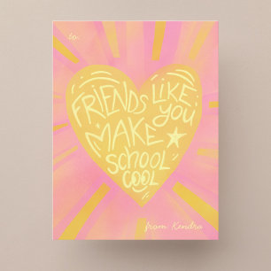 Klassenzimmer Valentinstagskarte für Schulkamerade Feiertagspostkarte