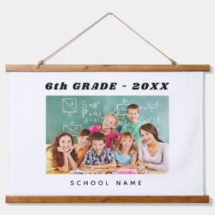 Klassenzimmerfoto Klasse Kinder Wandteppich Mit Holzrahmen