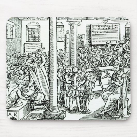 Klassenzimmerszene in Tudor Zeiten Mousepad (Vorne)